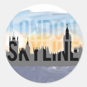 Sticker Rond Skyline LONDON