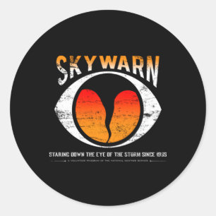 Sticker Rond Skywarn Distress Disponible Également Comme Non-Di