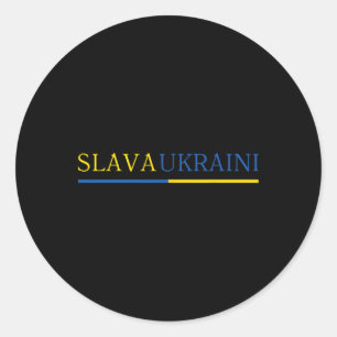 Sticker Rond Slava Ukraïni Gloire à l'Ukraine 2 