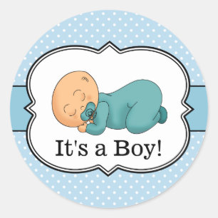 Sticker Rond Sleeping Baby C'est un chevalet rond classique gar