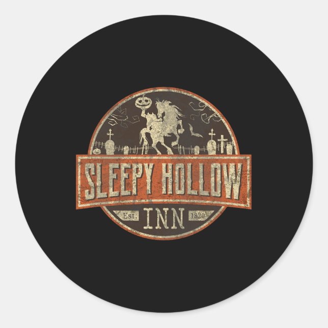 Sticker Rond Sleepy Hollow Alloween Horseman (Devant)