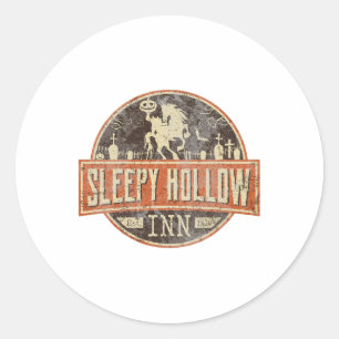 Sticker Rond Sleepy Hollow Alloween Horseman