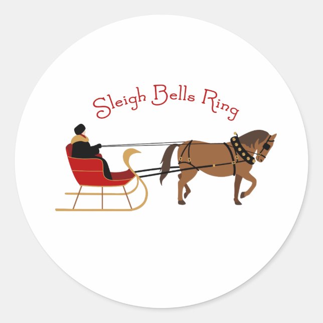 Sticker Rond Sleigh Bells (Devant)
