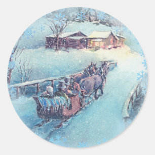 Sticker Rond SLEIGH RICHE par SHARON SHARPE