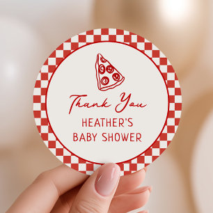 Sticker Rond Slice Slice Baby Italien Pizza Thème