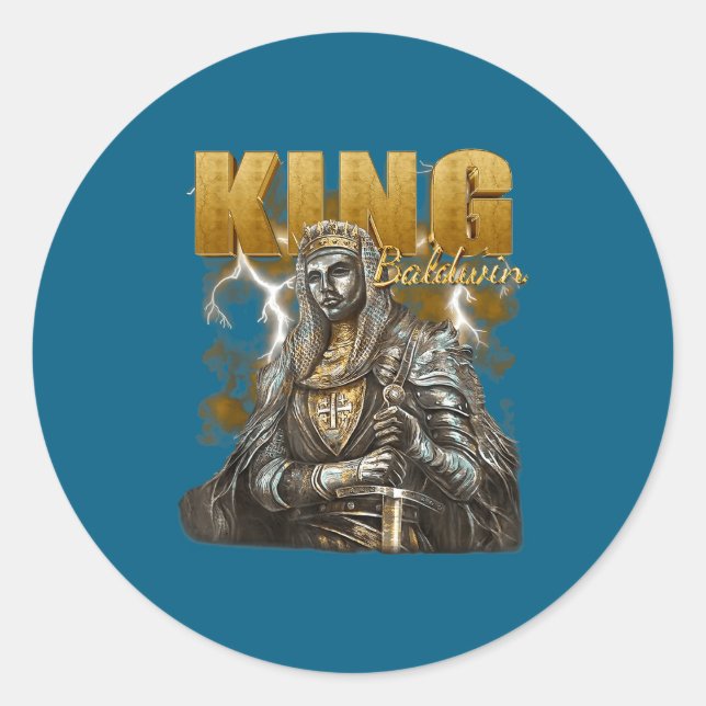 Sticker Rond Sliver Mask King Baldwin Iv Meme The Leper King Wa (Devant)
