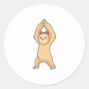 Sticker Rond Sloth at Fitness
