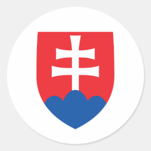 Sticker Rond slovaquie pays armoiries symbole emblème croix