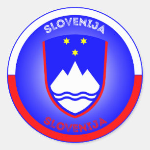 Sticker Rond Slovénie Armoiries forme circulaire
