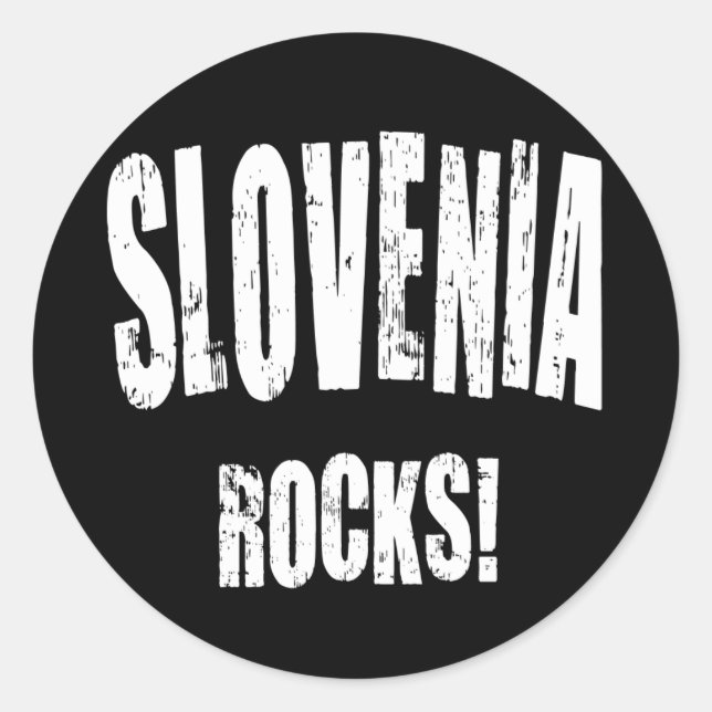 Sticker Rond Slovénie Rocks ! (Devant)