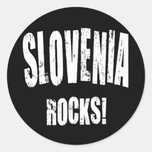 Sticker Rond Slovénie Rocks !