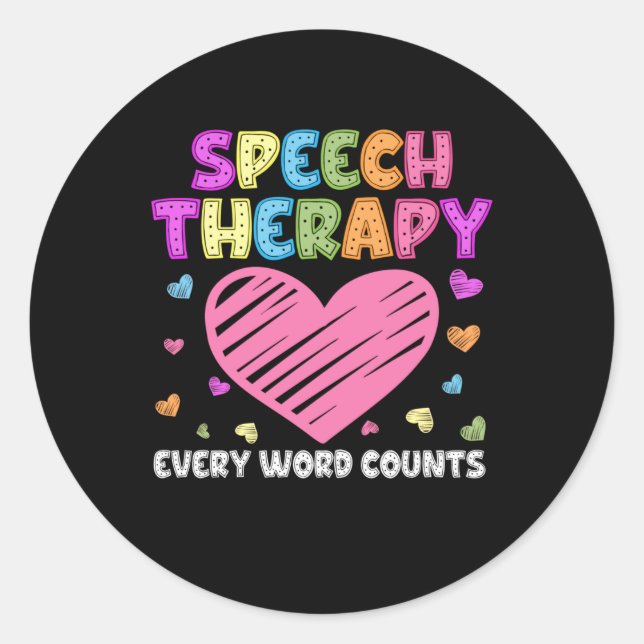 Sticker Rond SLP Language Pathologiste et Speech (Devant)