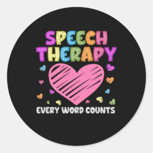 Sticker Rond SLP Language Pathologiste et Speech