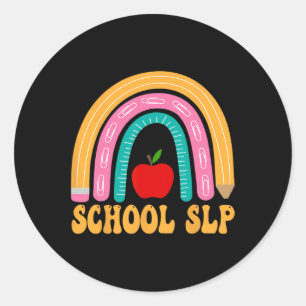 Sticker Rond Slp Rainbow Pencil Femmes Retour À L'École Appréci