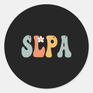 Sticker Rond Slpa Retro Femmes Vintages Super Joyeuses Premier