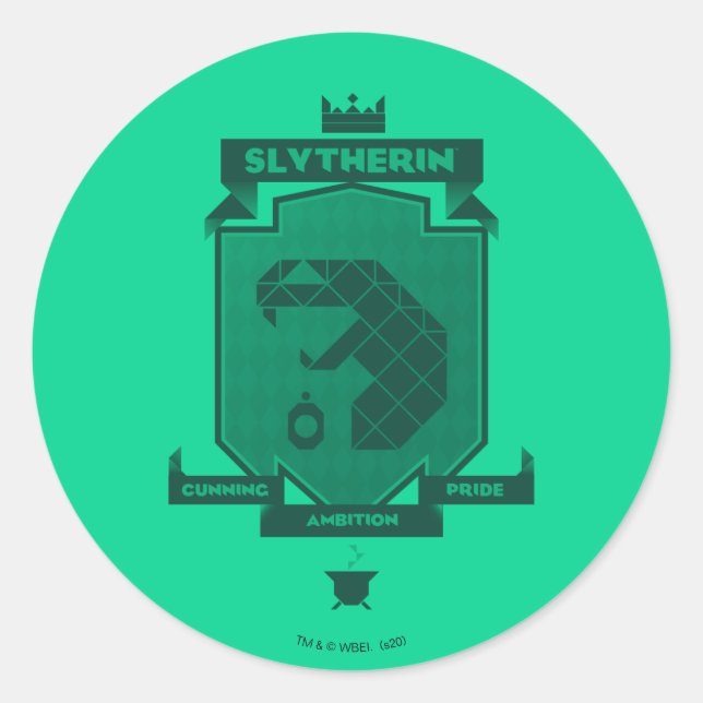 Sticker Rond SLYTHERIN™ Crest (Devant)