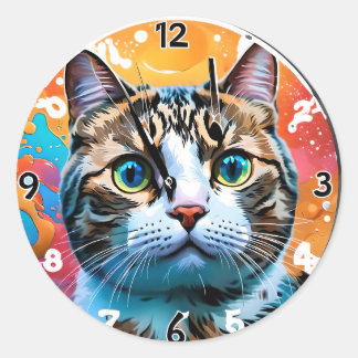 Sticker Rond Smart Cat Watch