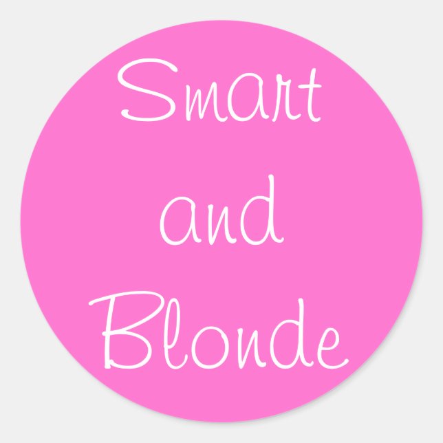 Sticker Rond Smart et Blonde (Devant)