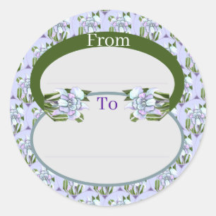 Sticker Rond Smeraldo Flower classique collant rond classique