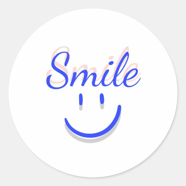Sticker Rond Smile - Répandre la Positivité et le Bonheur (Devant)