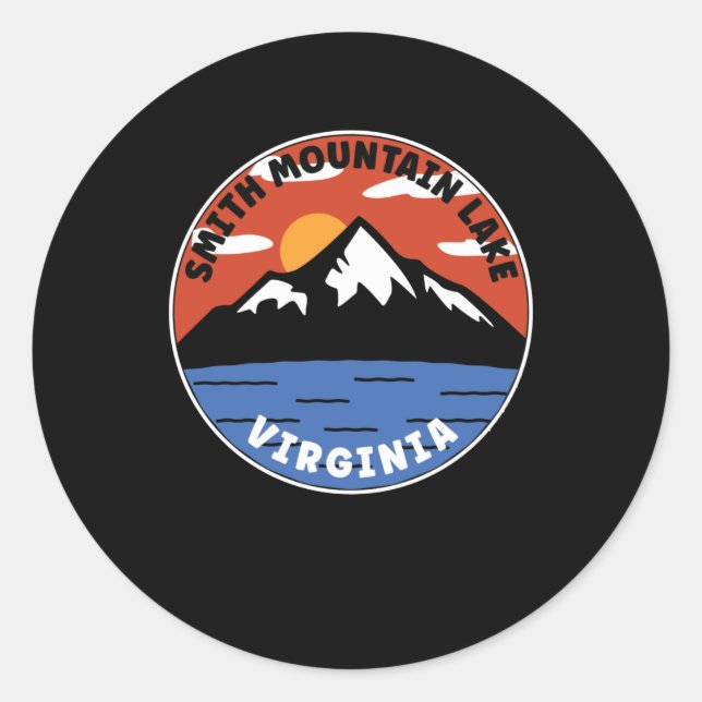 Sticker Rond Smith Mountain Lake - Virginie (Devant)