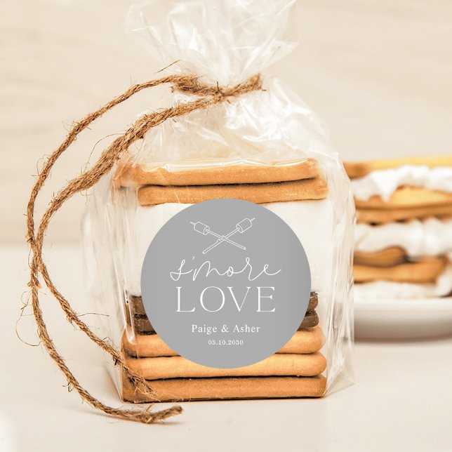 Sticker Rond Smore Love Mariage Mariage Fête d'anniversaire Fav (Créateur téléchargé)