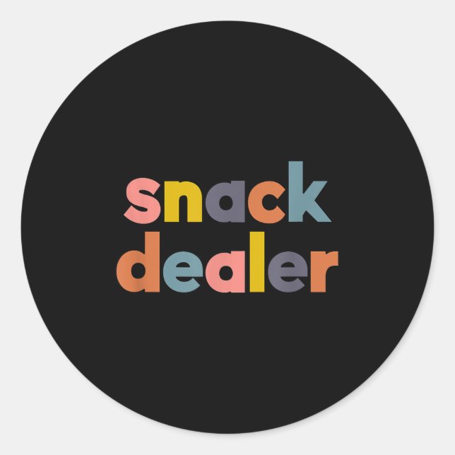 Sticker Rond Snack Er Funny Gift For Mom Of Boys And Girls  (Devant)