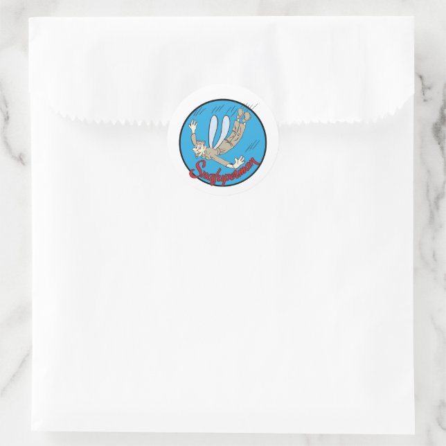 Sticker Rond Snafuperman Tony LeVier Insignia (Sac)