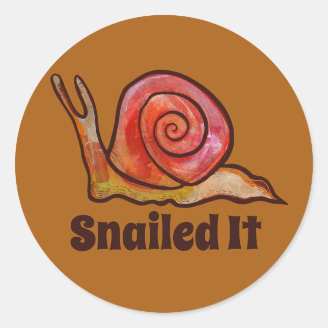 Sticker Rond Snail Art (Devant)