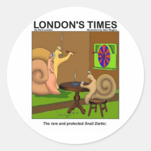 Sticker Rond Snail Darter Drôle Cartographie Cadeaux et Tee - s
