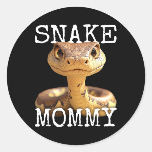Sticker Rond Snake Maman Maman Snake Mère Mère Fête Mère Maman 