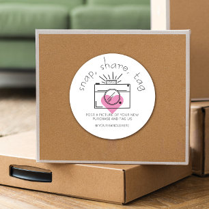 Sticker Rond Snap Share Tag Camera Coeur Social Media Business