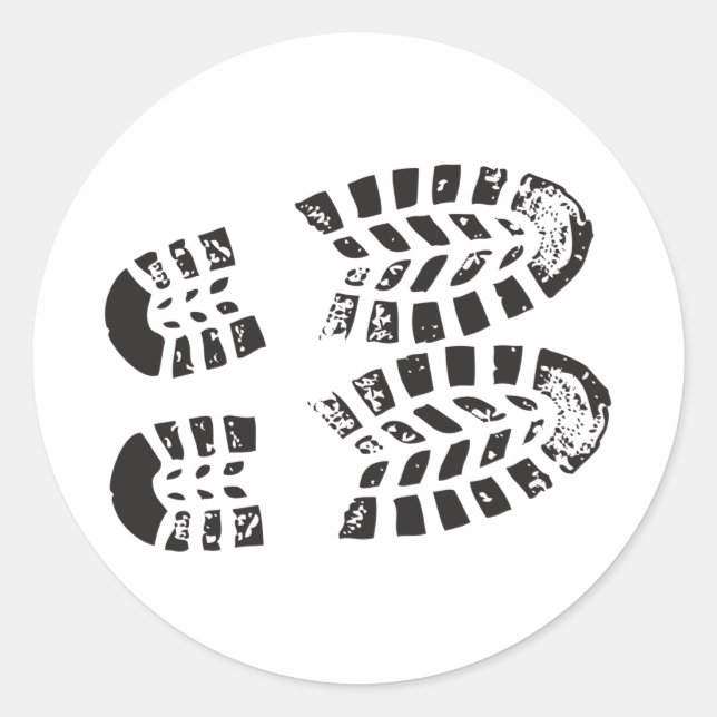Sticker Rond Sneakers Black and White Imprint (Devant)