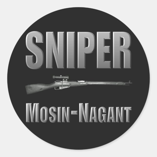 Sticker Rond Sniper Mosin-Nagant (Devant)