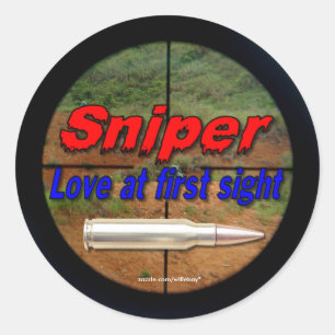 Sticker Rond Snipers sniper armée marine marine lrrp
