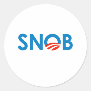 STICKER ROND SNOB / ANTI-OBAMA