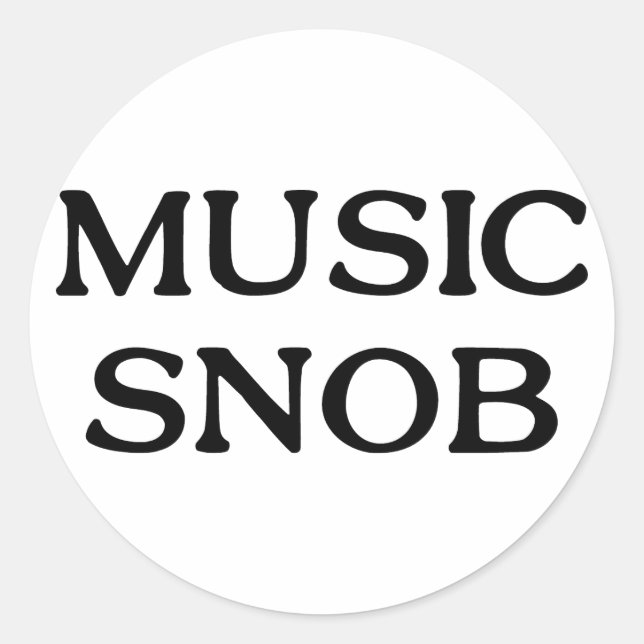 Sticker Rond Snob de musique (Devant)