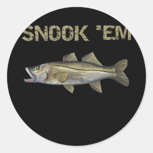 Sticker Rond Snook 'Em Snook Fishing Common Snook