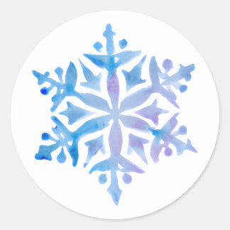 Sticker Rond Snow Flake