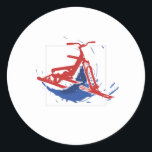 Sticker Rond Snowbike Splatter Paint Snow Bike Sports Gift<br><div class="desc">This "Snowbike Splatter Paint Snow Bike Sports Gift" is the perfect design for Snowbike and Sports Lovers. Great gift idea for Christmas,  Birthdays and Any Occasions.</div>