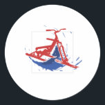 Sticker Rond Snowbike Splatter Paint Snow Bike Sports Gift<br><div class="desc">This "Snowbike Splatter Paint Snow Bike Sports Gift" is the perfect design for Snowbike and Sports Lovers. Great gift idea for Christmas,  Birthdays and Any Occasions.</div>