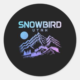 Sticker Rond Snowbird Utah Ski Hiver Ski Ski Ski
