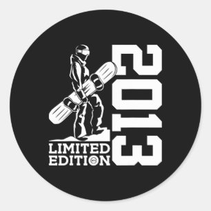Sticker Rond Snowboard 12e anniversaire Snowboard 2013 Snowboar