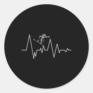 Sticker Rond Snowboard Athlètes Snowboard Ski Hiver Sports P