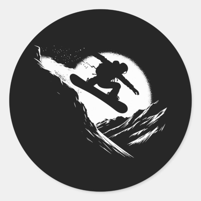 Sticker Rond Snowboard Cliff Snowboard Snowboard (Devant)
