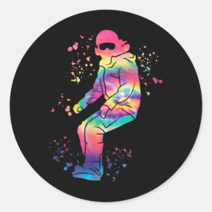 Sticker Rond Snowboard coloré Snowboard Snowboard 35