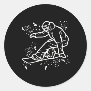 Sticker Rond Snowboard coloré Snowboard Snowboard 36
