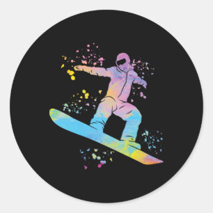 Sticker Rond Snowboard coloré Snowboard Snowboard 4