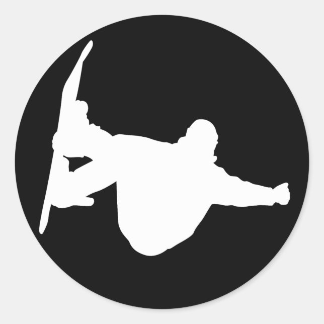 Sticker Rond snowboard cool (Devant)