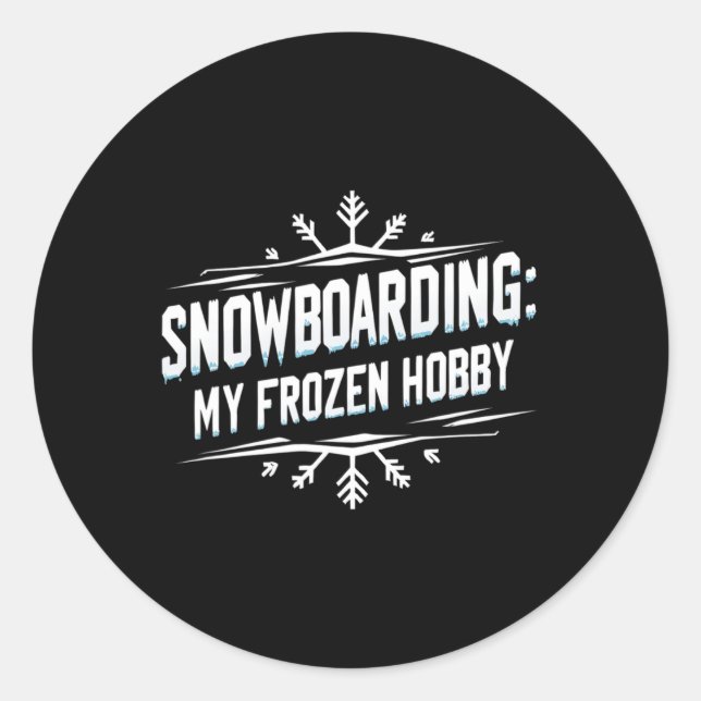 Sticker Rond Snowboard My Froid Hob (Devant)